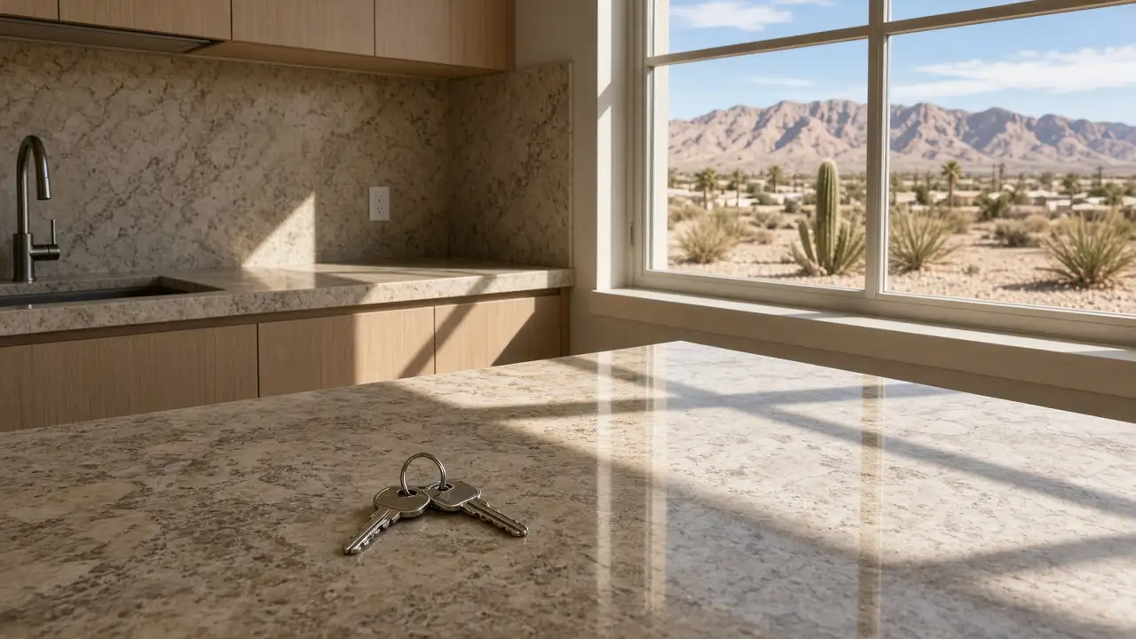 House keys on a kitchen counter in a Las Vegas home